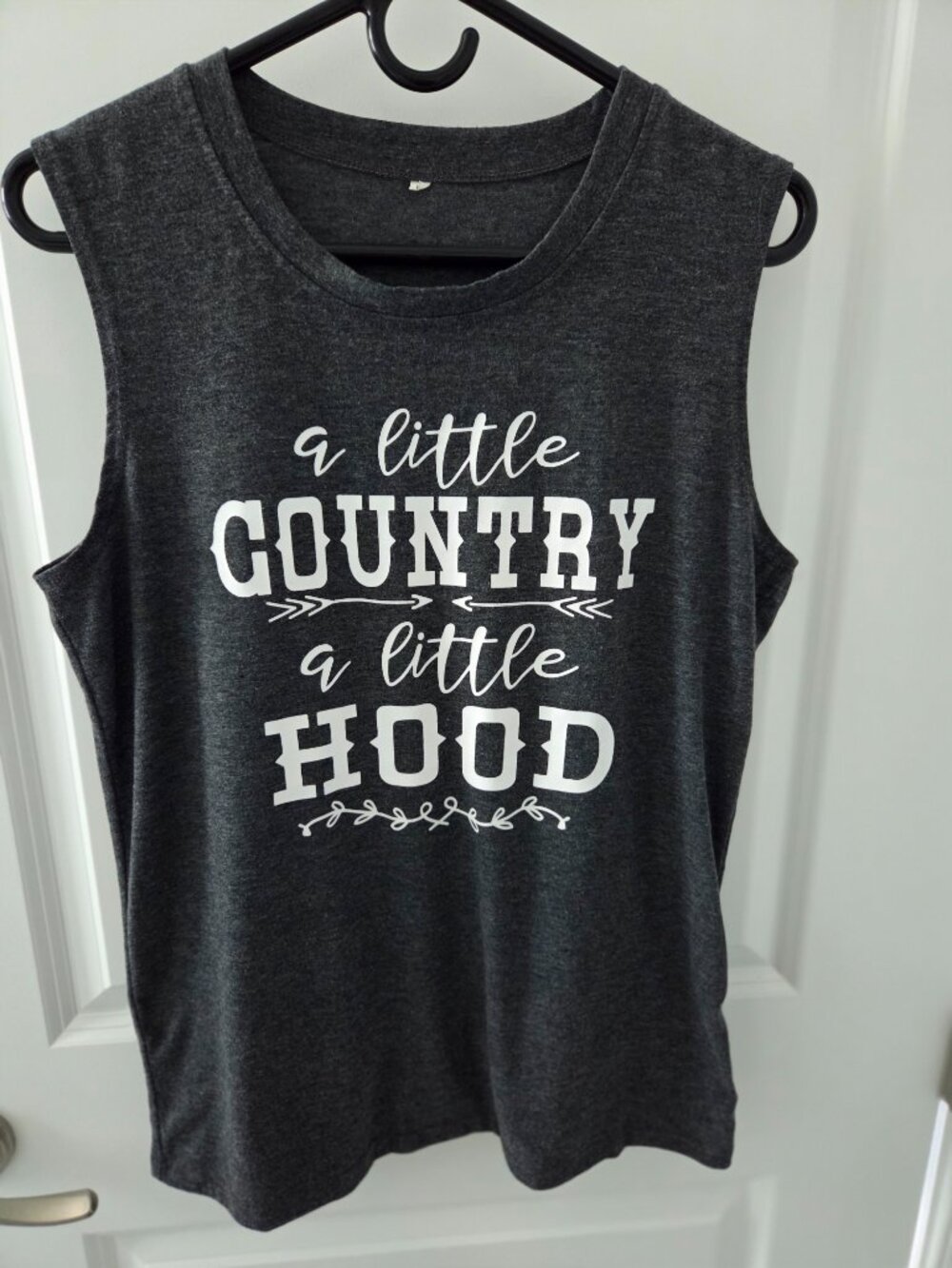 Grey & White T Shirt L